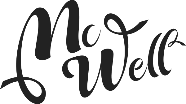 Svart McWell logotyp